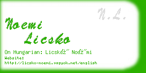 noemi licsko business card